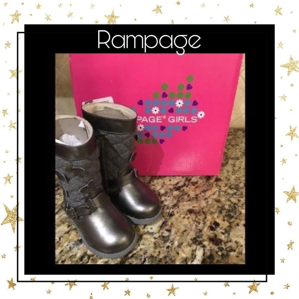 NEW Rampage Girl's Gray Girls Boots 5
